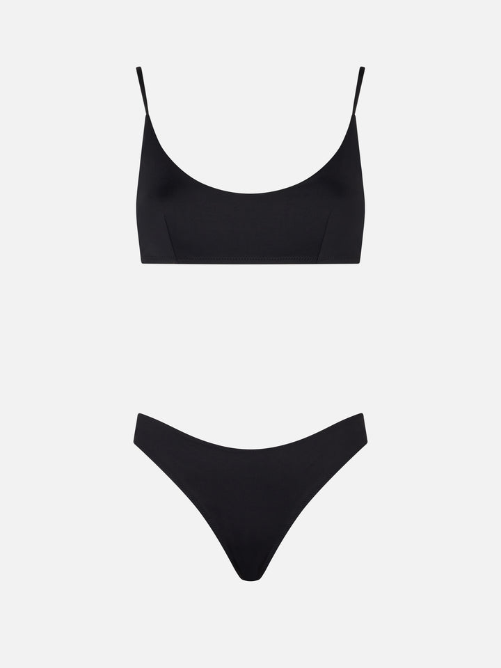 Schwarzer Bralette-Bikini für Damen
