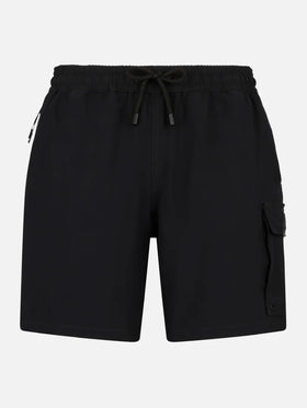 Man comfort and stretch black swim shorts - MC2 Saint Barth