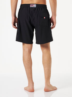 Man comfort and stretch black swim shorts - MC2 Saint Barth