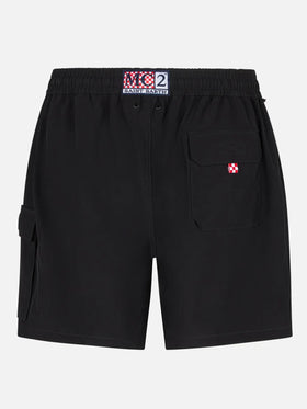Man comfort and stretch black swim shorts - MC2 Saint Barth