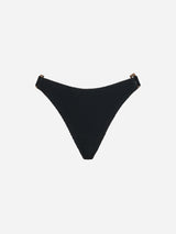 Crinkle black swim briefs