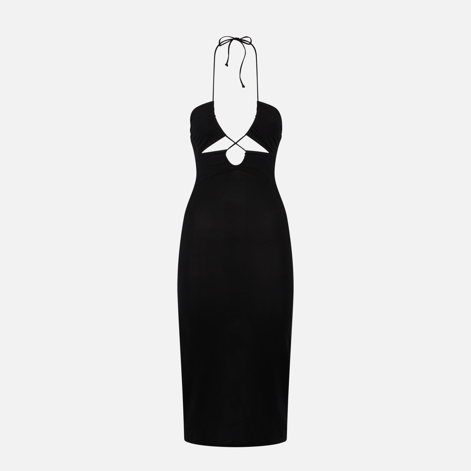 Longuette black cutout black dress Farah - MC2 Saint Barth