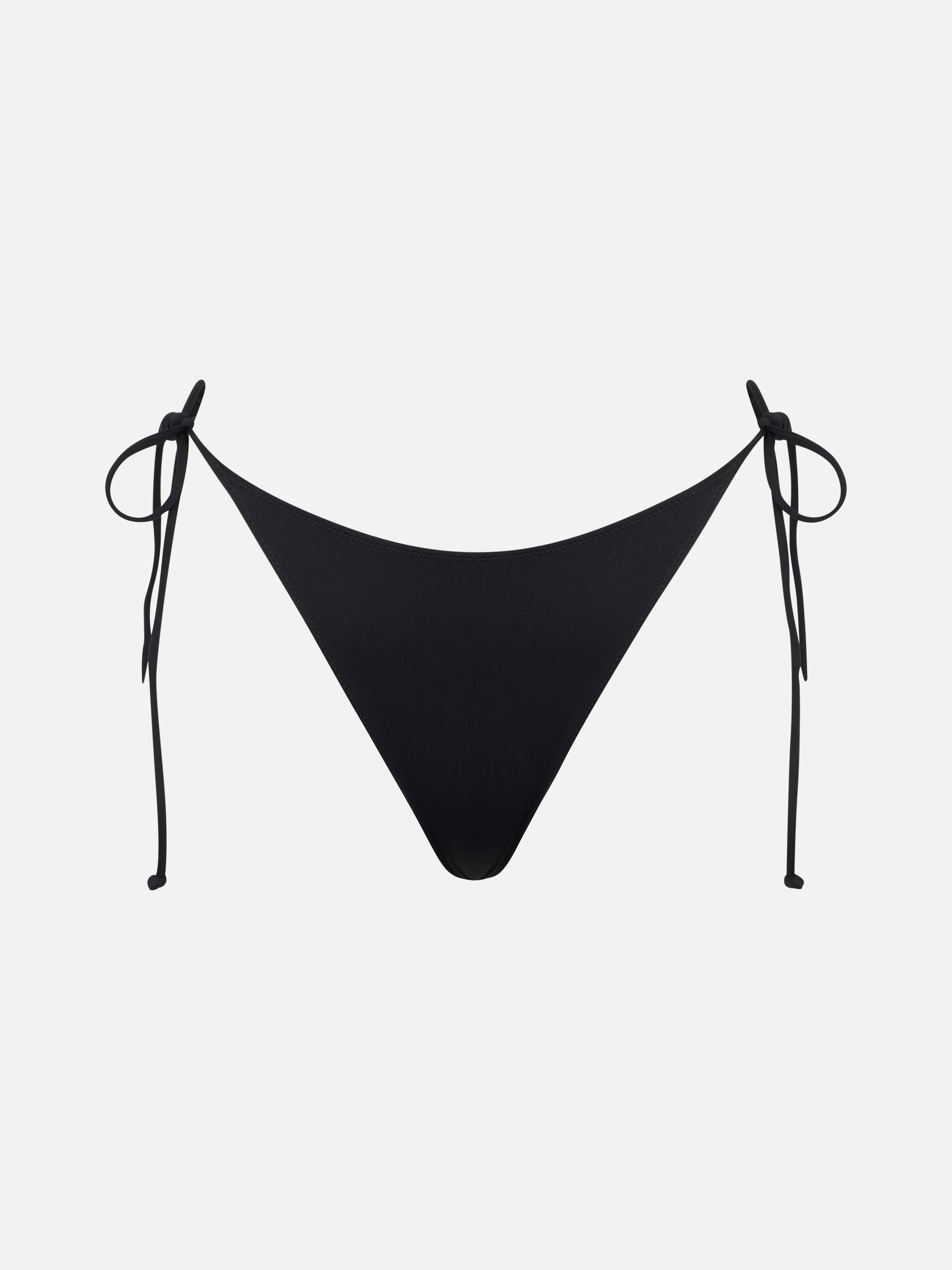 Woman black swim briefs with side laces - MC2 Saint Barth