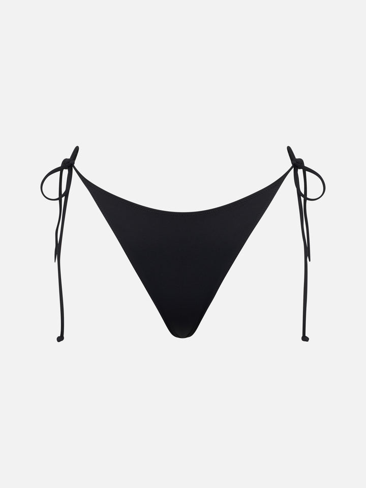 Woman black swim briefs with side laces - MC2 Saint Barth