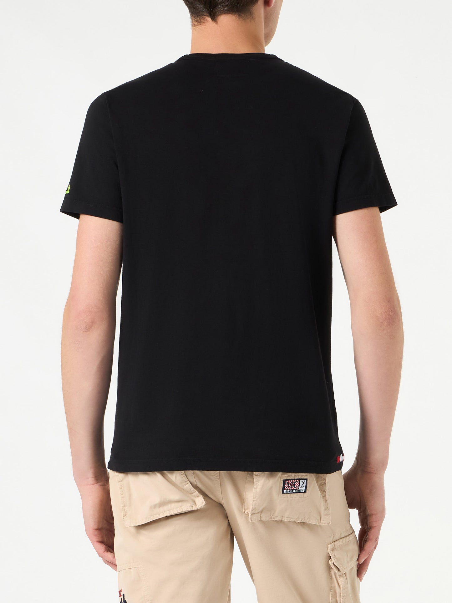 Herren-T-Shirt aus schwarzer Baumwolle