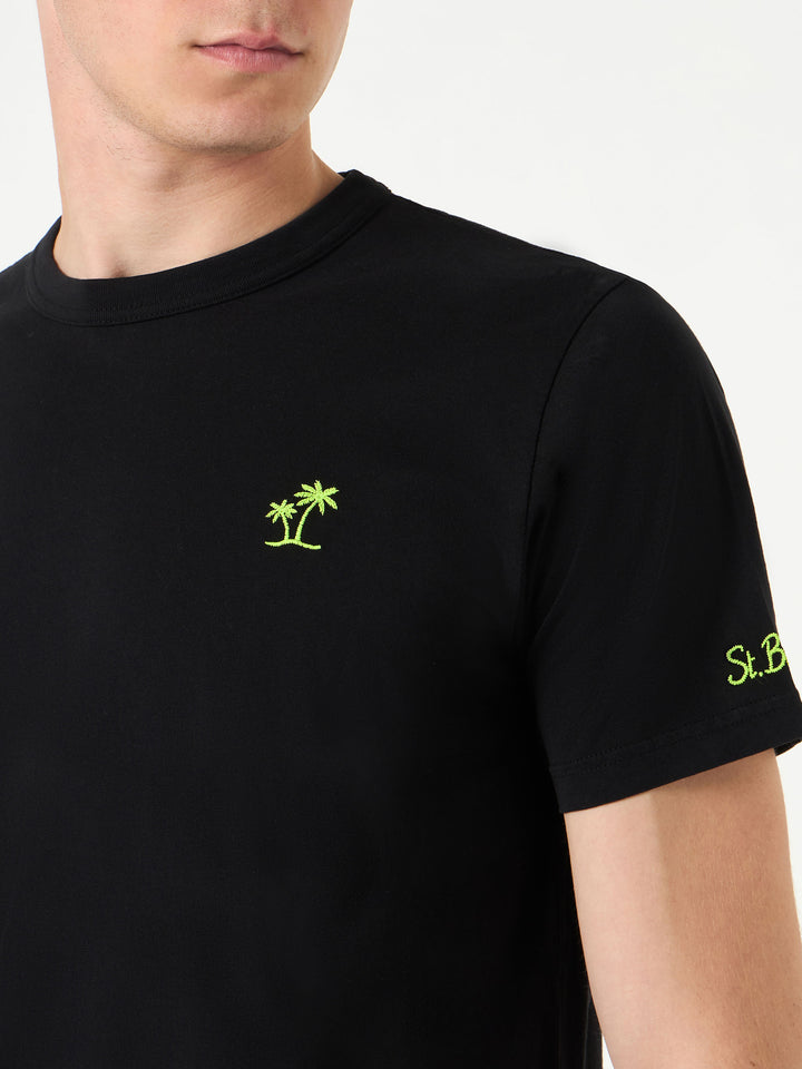 Herren-T-Shirt aus schwarzer Baumwolle