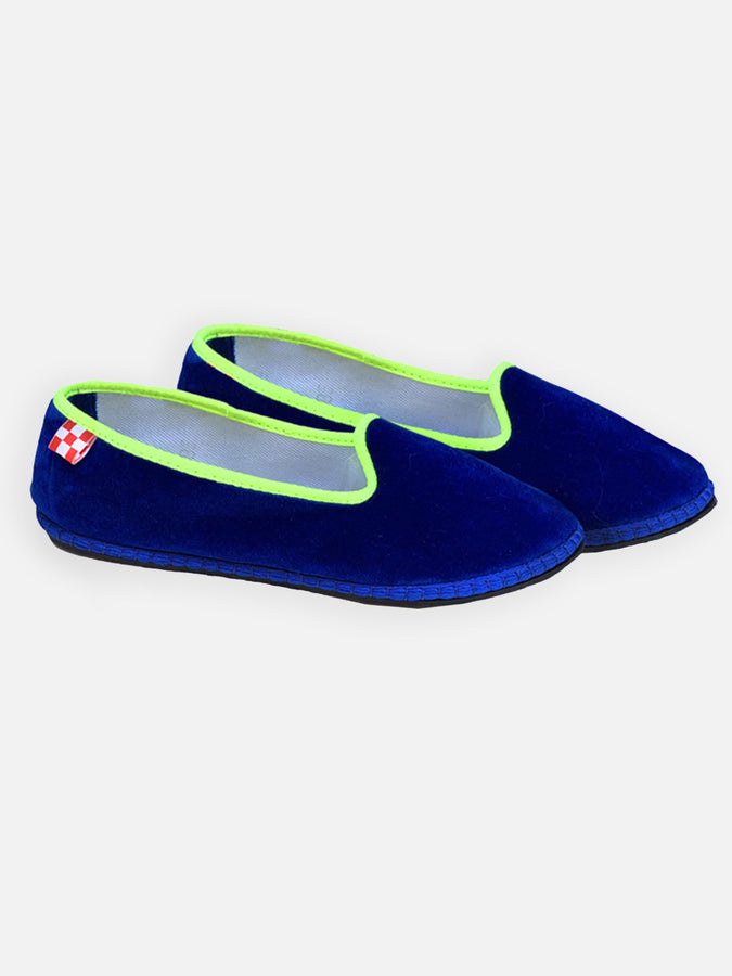 Mc2 Saint Barth Pantofole friulane in velluto bluette