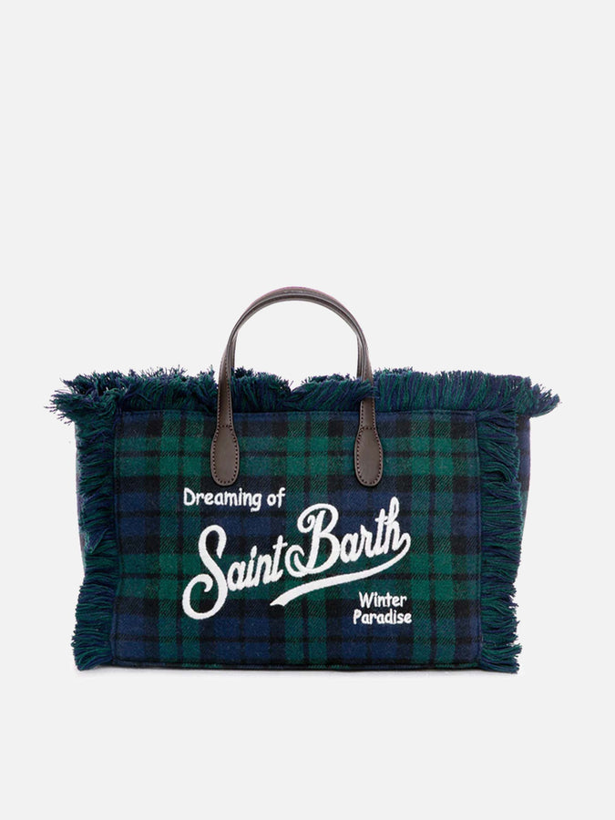 Mc2 Saint Barth Borsa Colette in tartan lanoso