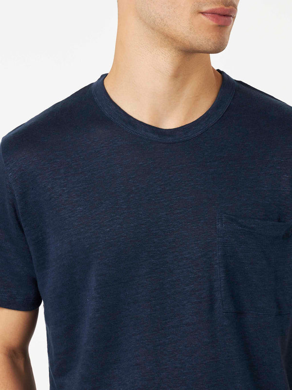 Man linen jersey t-shirt