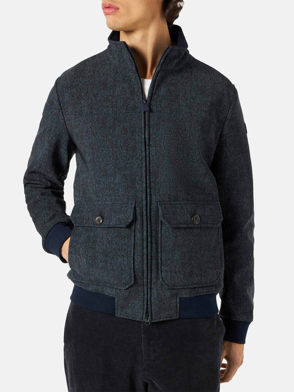 Herren-Thermojacke in Melangeblau