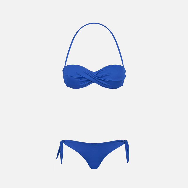 Bluette draped bandeau bikini