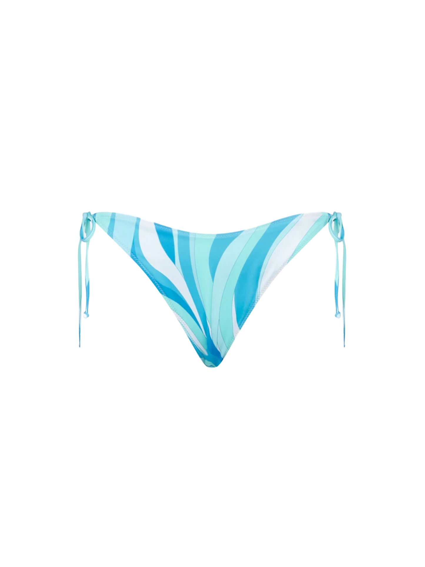 Woman swim briefs with light blue wave pattern - MC2 Saint Barth