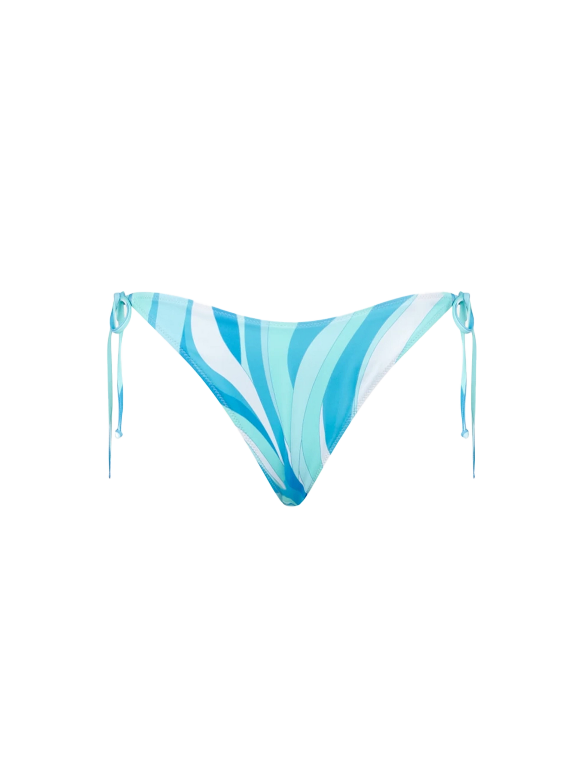 Woman swim briefs with light blue wave pattern - MC2 Saint Barth