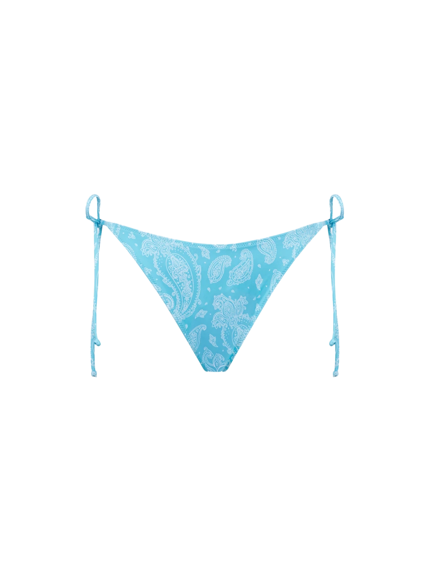 Woman light blue swim briefs with paisley print - MC2 Saint Barth