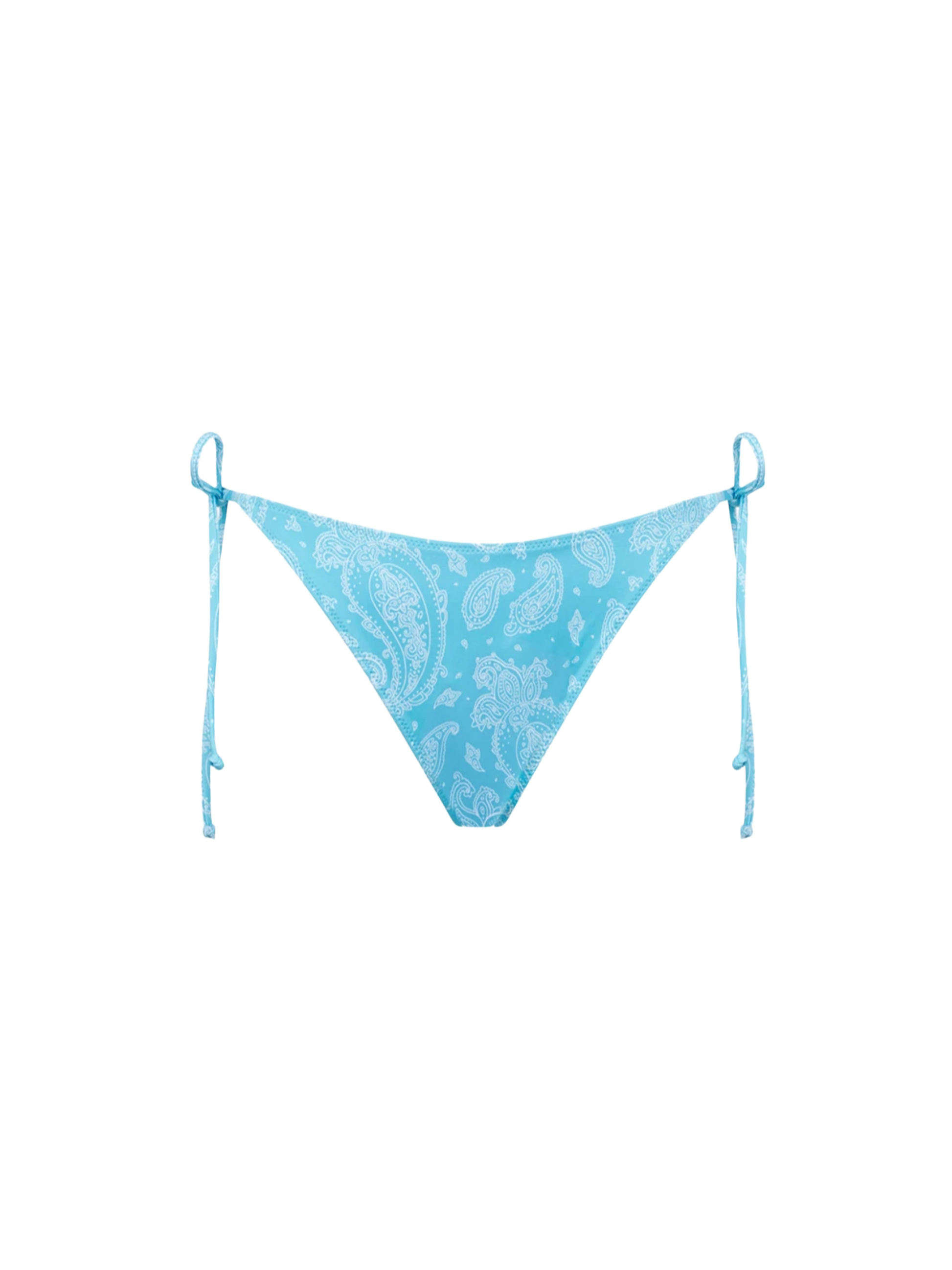 Woman light blue swim briefs with paisley print - MC2 Saint Barth