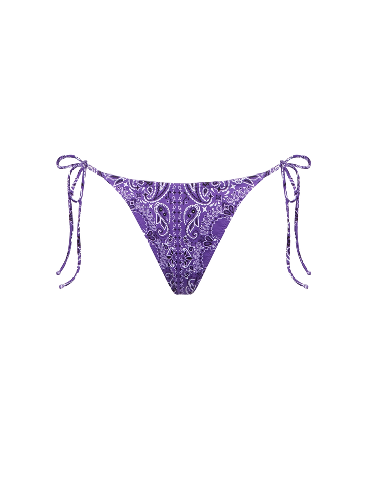 Woman cheeky swim briefs with bandanna print - MC2 Saint Barth