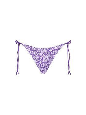 Woman swim briefs with paisley print and side laces - MC2 Saint Barth