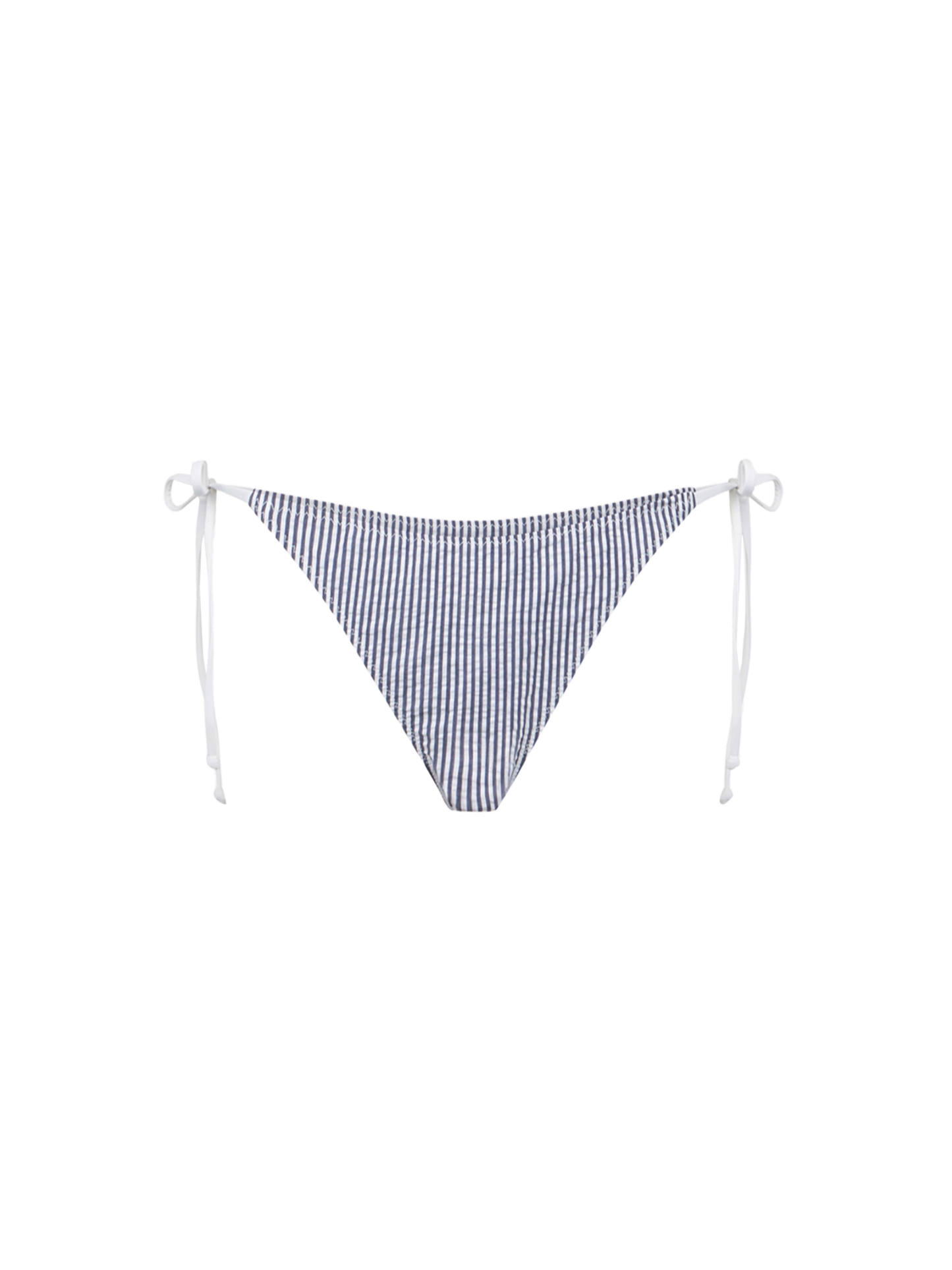 Woman seersucker swim briefs with striped print - MC2 Saint Barth