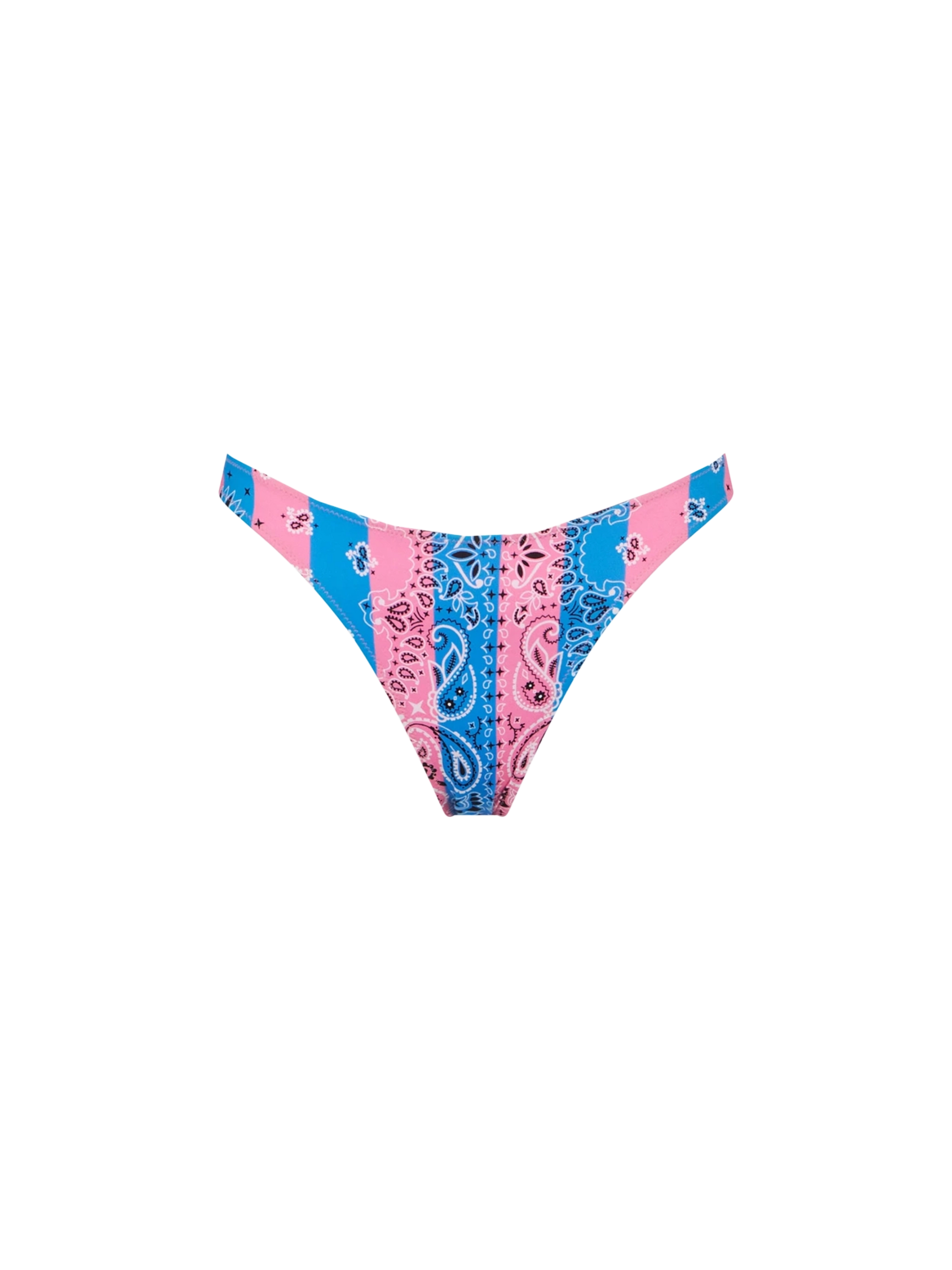 Woman cheeky swim briefs with bandanna print - MC2 Saint Barth