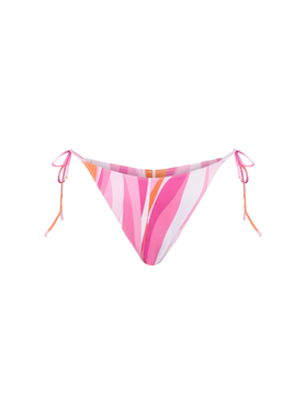 Woman wave print cheeky swim briefs - MC2 Saint Barth