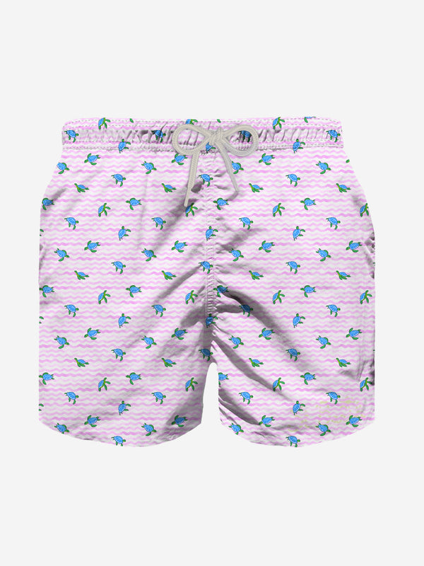 Boy Comfort Light Badeshorts mit Meeresschildkröten-Print
