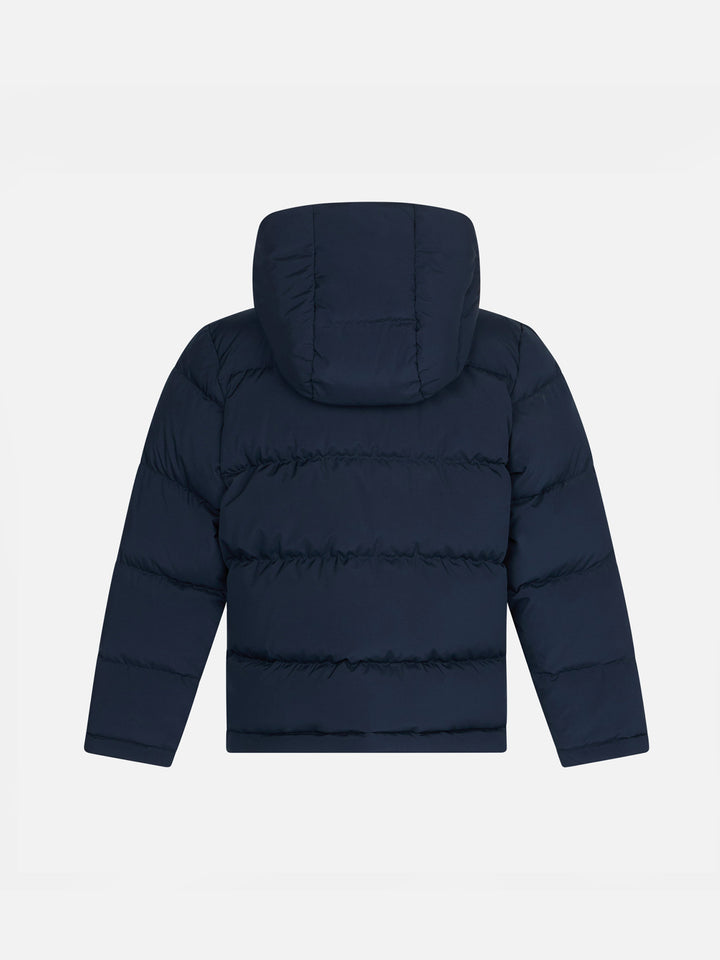 Kid hooded down padded jacket tartan lining - MC2 Saint Barth