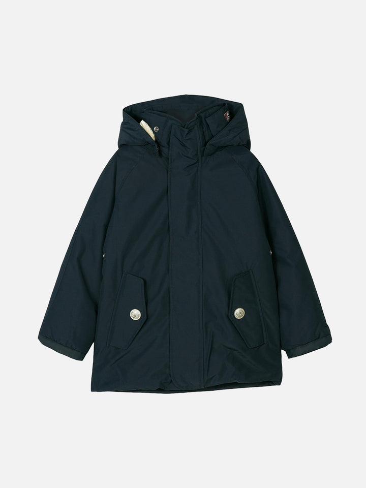 Boy hooded blue parka jacket Voyager Jr - MC2 Saint Barth