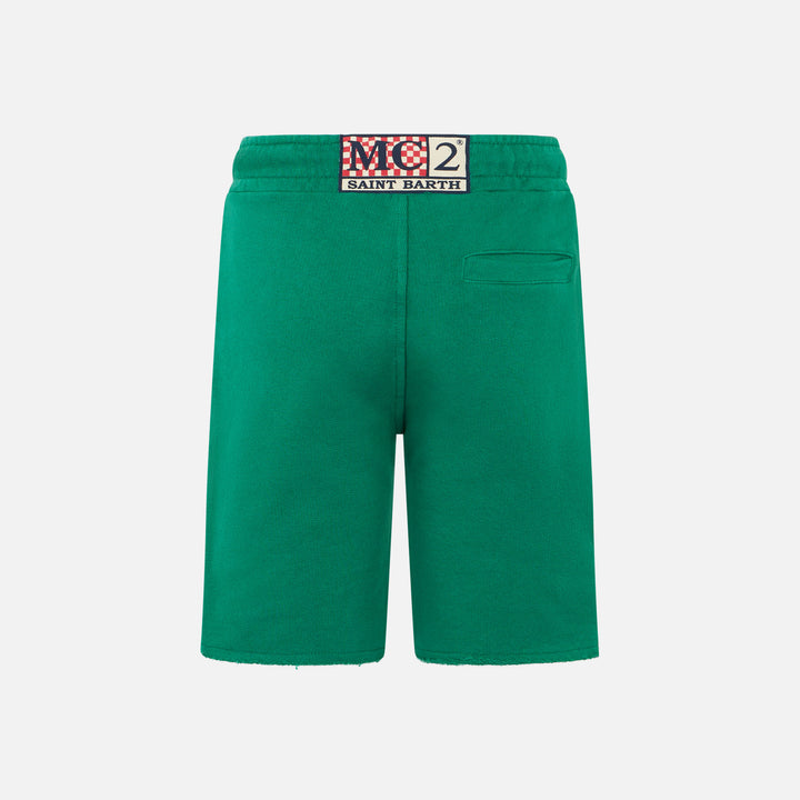 Boy cotton green bermuda - MC2 Saint Barth