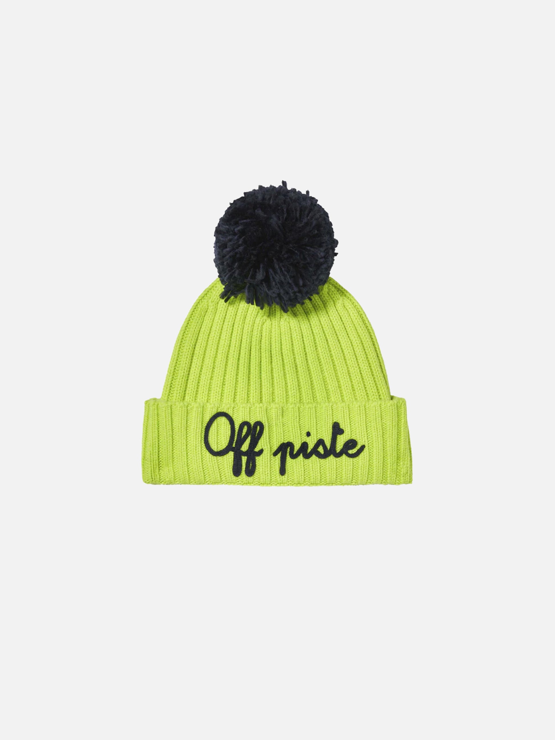 Boy fluo yellow beanie with pompon - MC2 Saint Barth