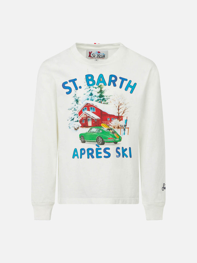 Mc2 Saint Barth T-shirt da bambino in cotone pesante con stampa St. Barth Après Ski