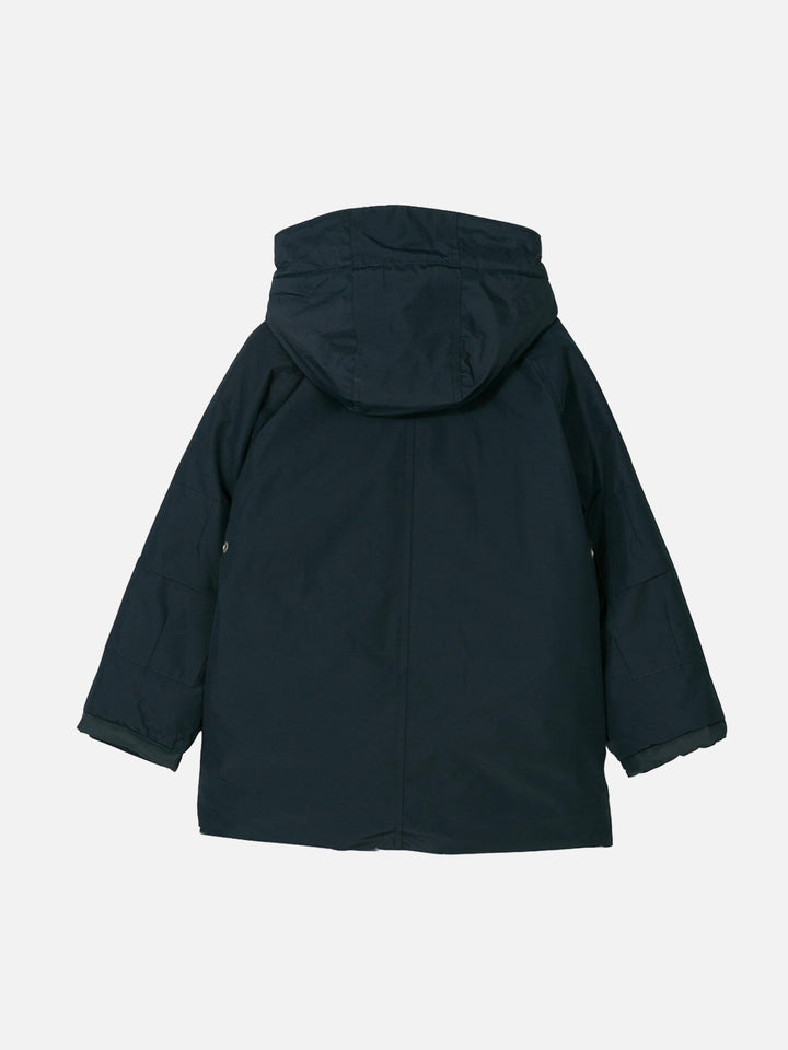 Boy hooded blue parka jacket Voyager Jr - MC2 Saint Barth