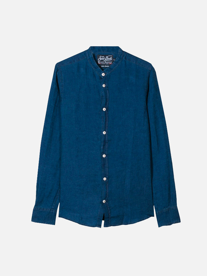 Mc2 Saint Barth Camicia da bambino in lino denim