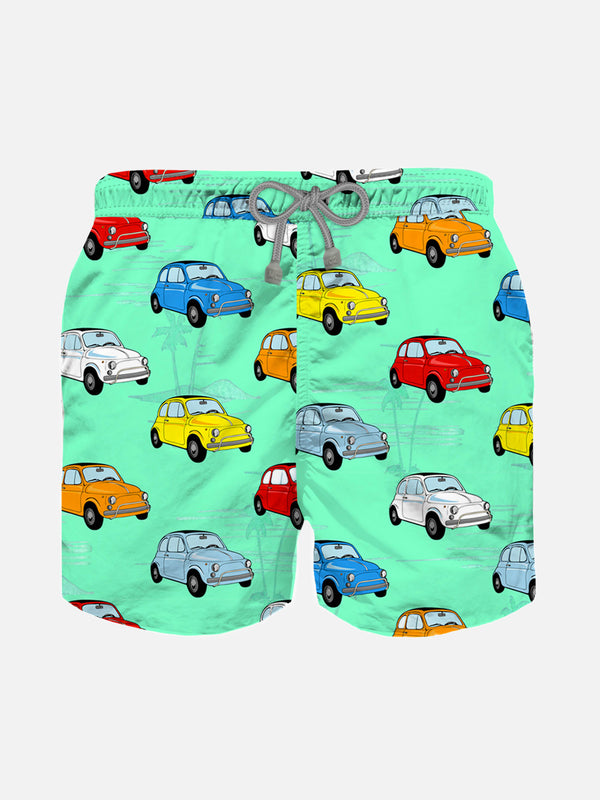 Boy swim shorts with car print