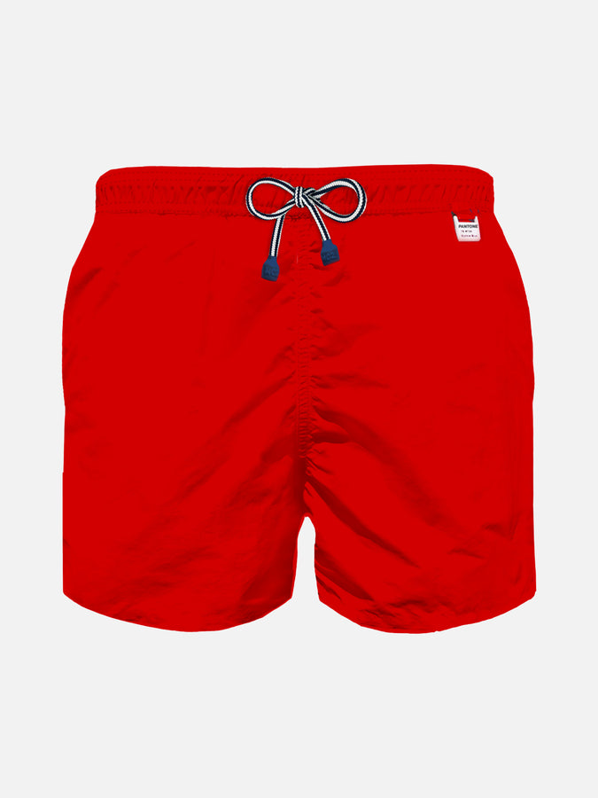 Mc2 Saint Barth Costume da bagno da bambino in tessuto leggero rosso | Edizione speciale Pantone™