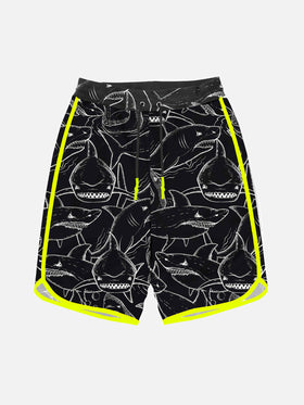 Boy swim shorts with shark print - MC2 Saint Barth