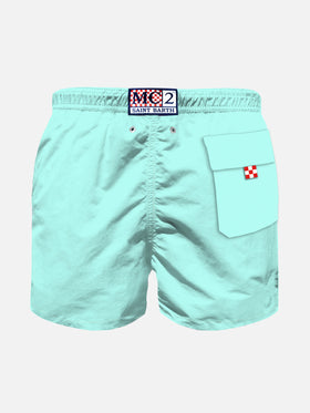 Boy swim shorts with Faccio un mare di guai! embroidery - MC2 Saint Barth