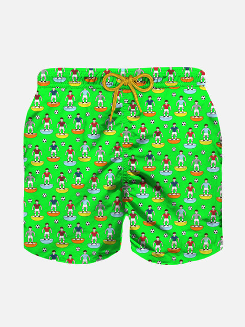 Boy swim shorts with multicolor football players - MC2 Saint Barth