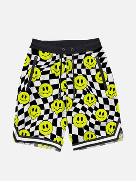 Boy long swim shorts with groovy smile pattern - MC2 Saint Barth