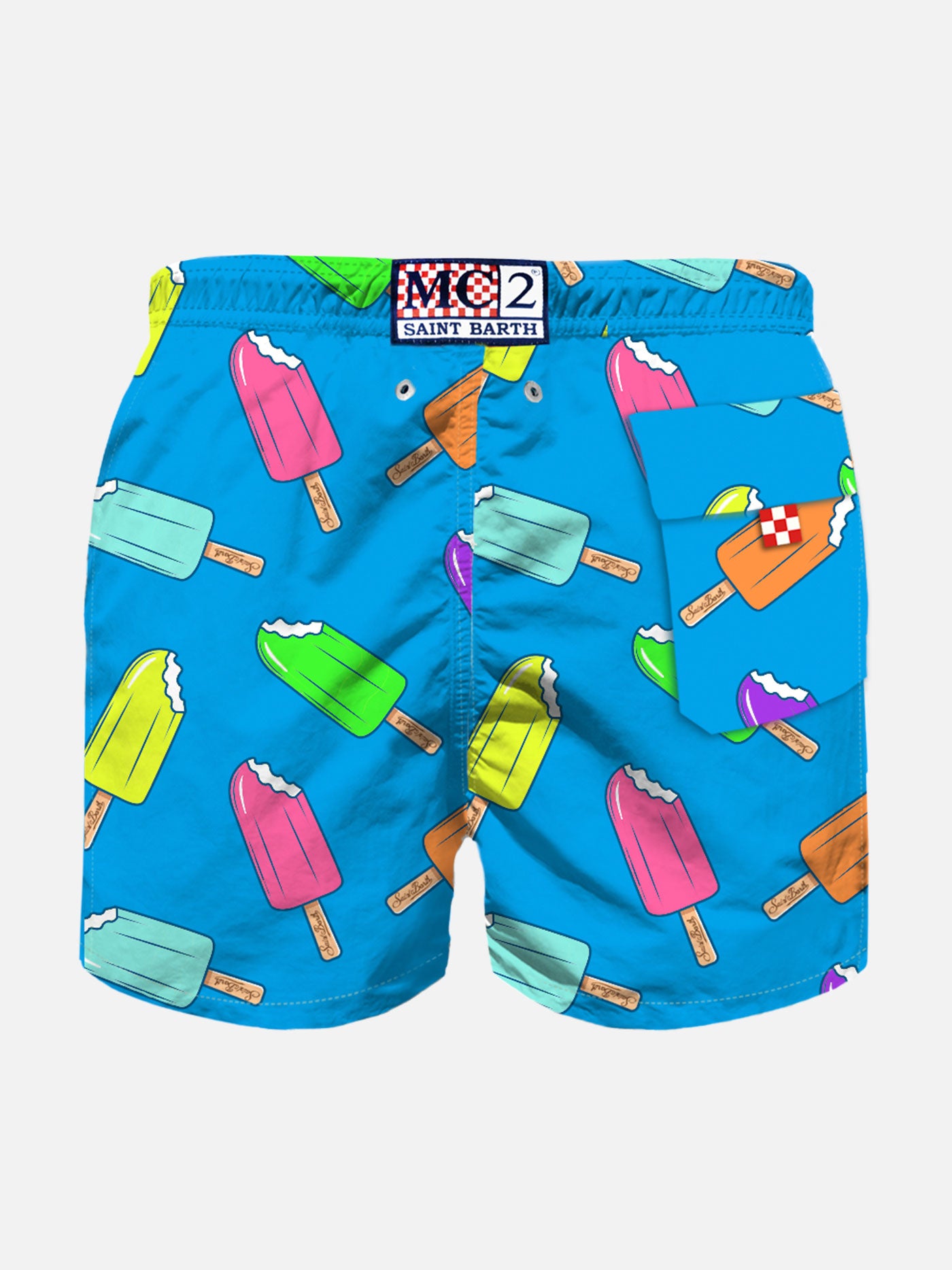 Boy classic swim shorts with ice cream print - MC2 Saint Barth