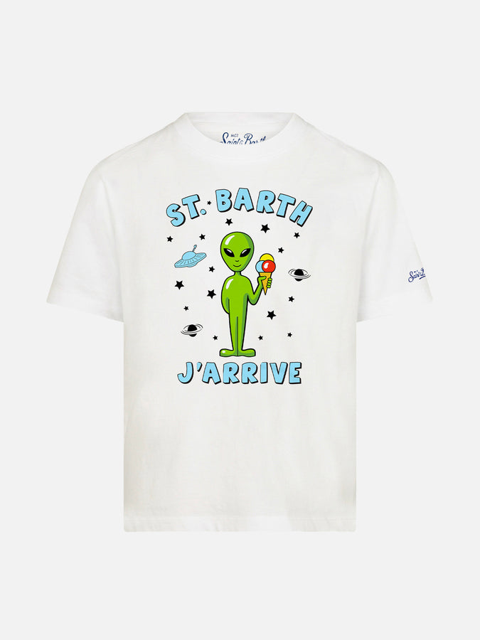 Mc2 Saint Barth T-shirt da bambino in cotone con stampa aliena