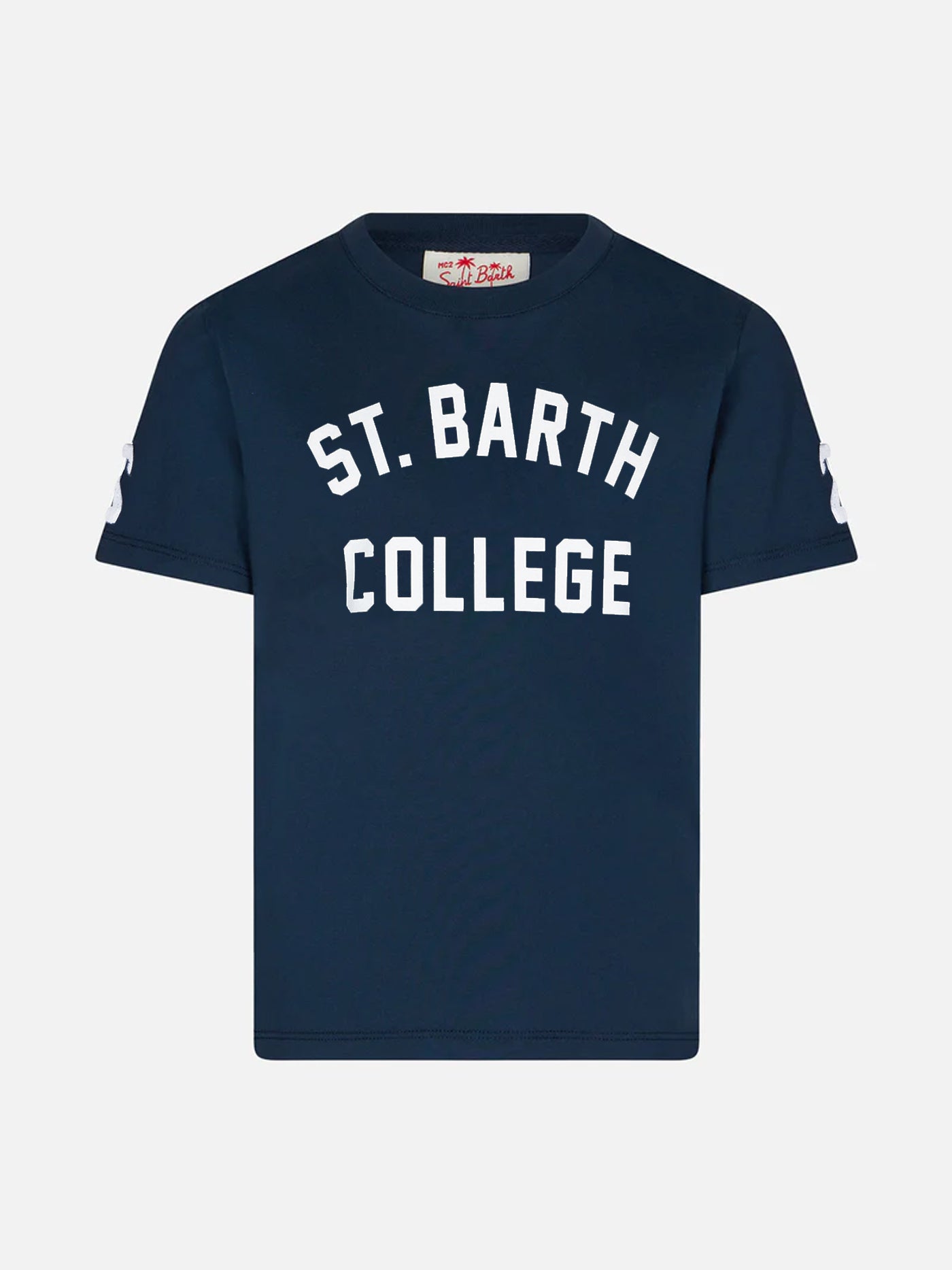 Kid cotton t-shirt with St. Barth College lettering - MC2 Saint Barth