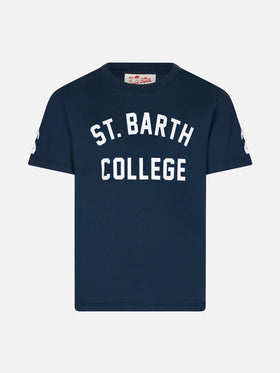 Kid cotton t-shirt with St. Barth College lettering - MC2 Saint Barth