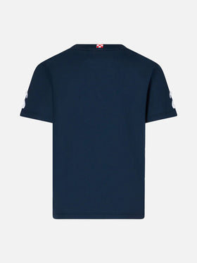 Kid cotton t-shirt with St. Barth College lettering - MC2 Saint Barth
