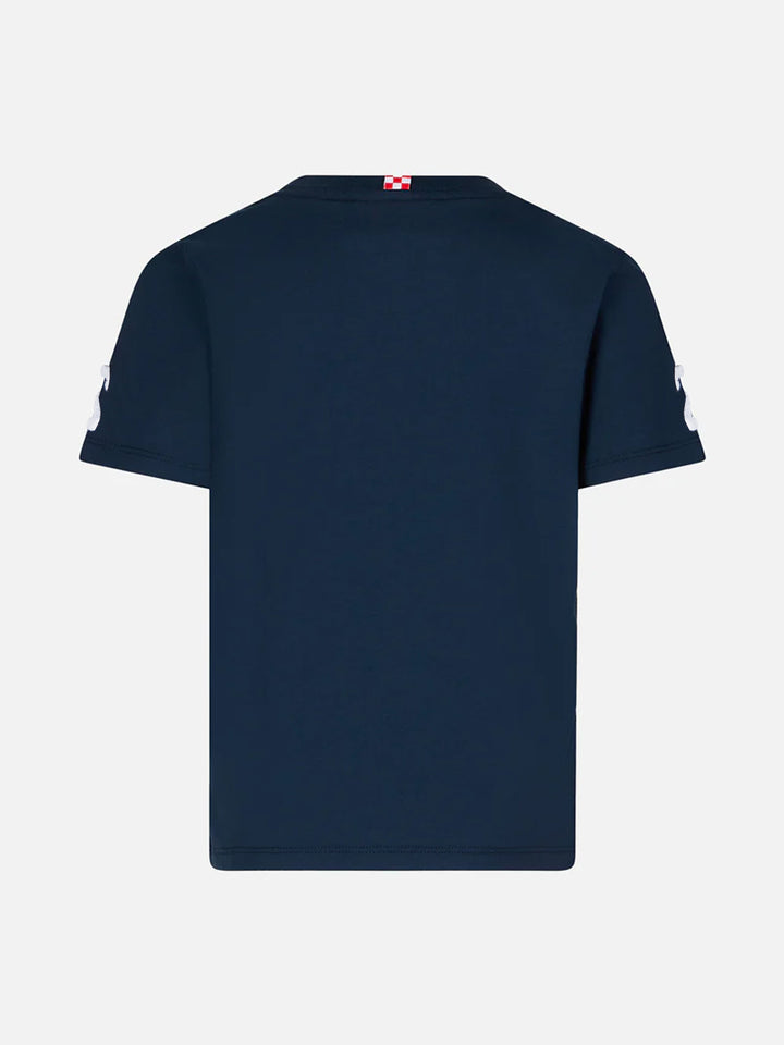 Kid cotton t-shirt with St. Barth College lettering - MC2 Saint Barth