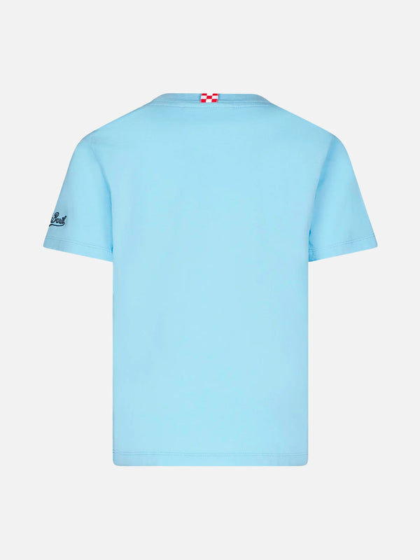 Mc2 Saint Barth T-shirt da bambino in jersey di cotone Portofino Jr con ricamo M Mc2 Saint Barth T-shirt da bambino in jersey di cotone Portofino Jr con ricamo M