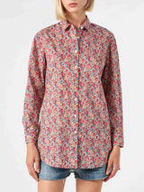 Woman Brigitte cotton shirt with flower print | Made with Liberty fabric