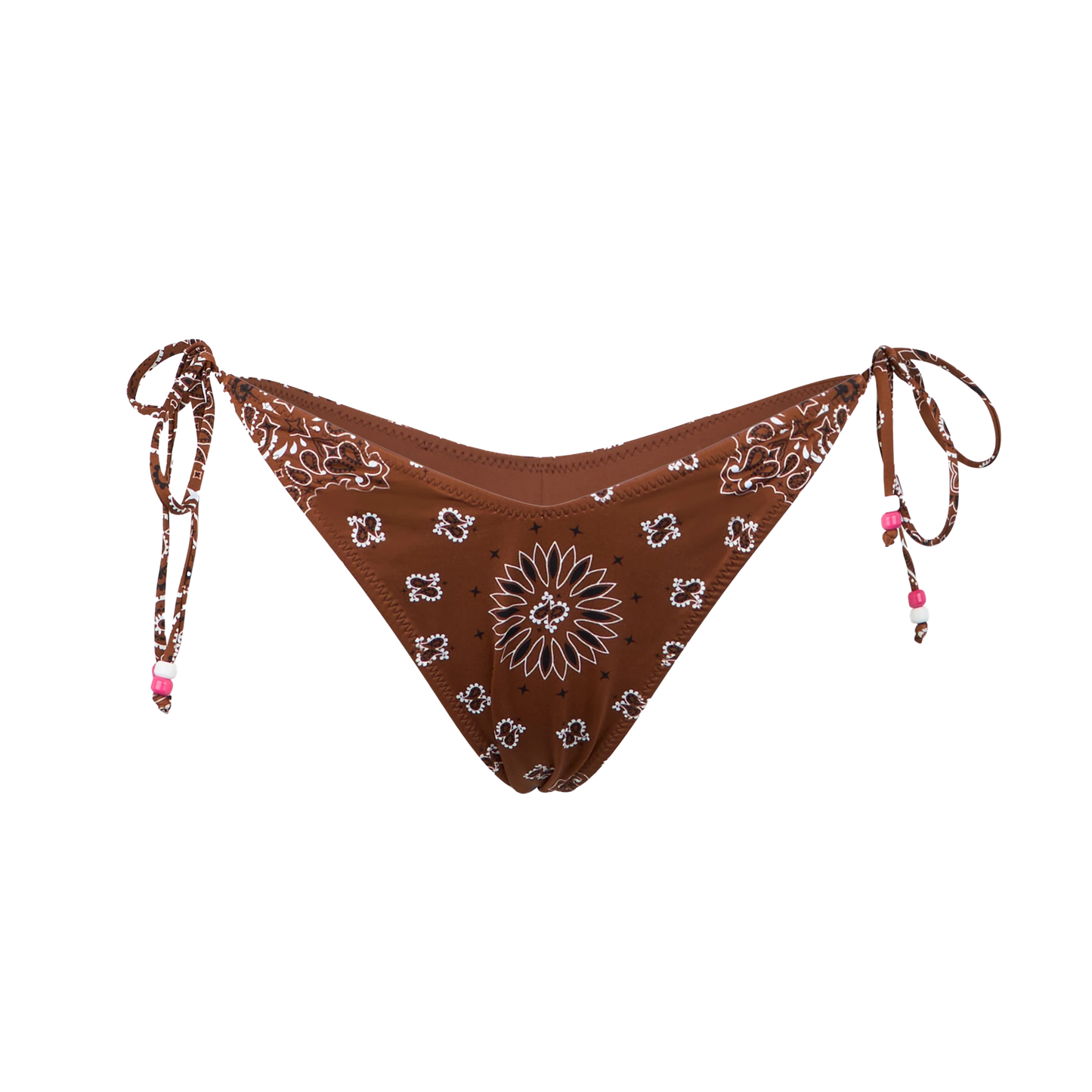 Woman cheeky swim briefs with bandanna print - MC2 Saint Barth