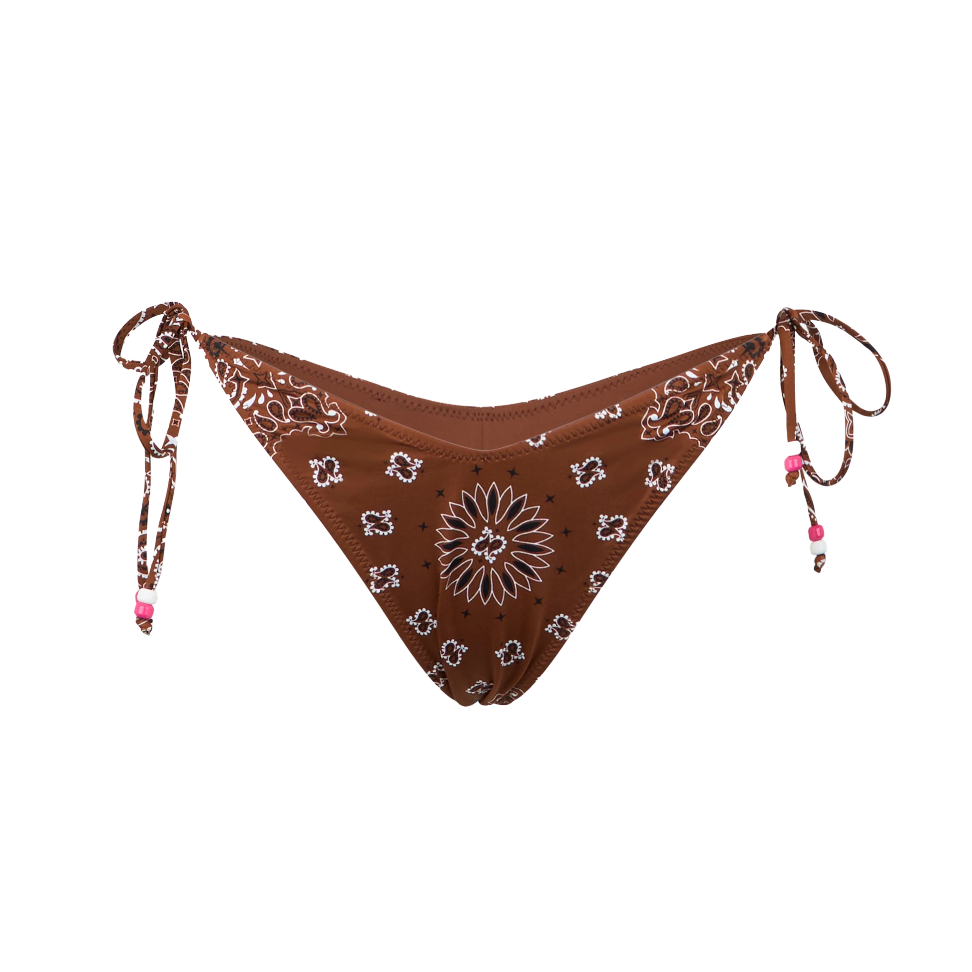 Woman cheeky swim briefs with bandanna print - MC2 Saint Barth
