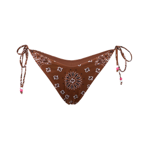 Woman cheeky swim briefs with bandanna print - MC2 Saint Barth