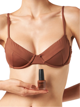 Woman brown underwired bralette swimsuit - MC2 Saint Barth